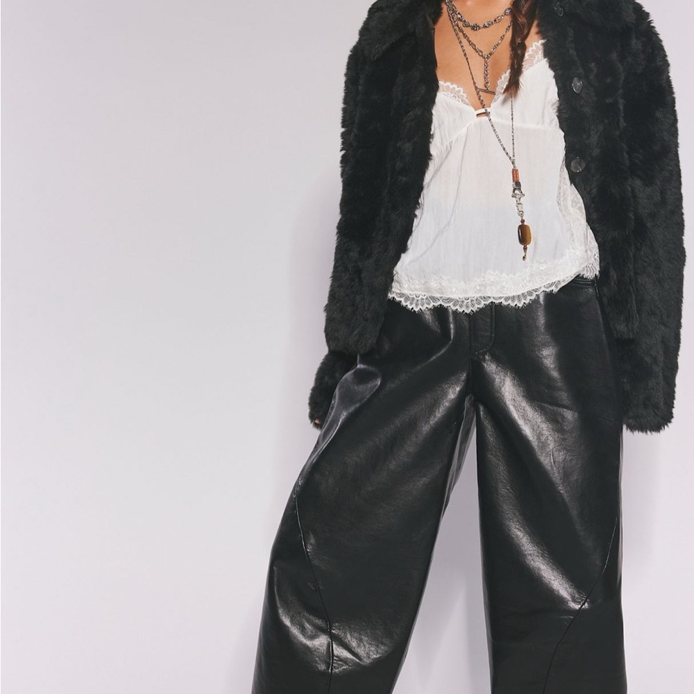 agolde twist leather pants